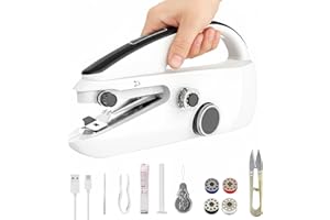 Ninonly Handheld Sewing Machine, Portable Mini Sewing Machine for Beginners Easy Use for Home Travel DIY Clothes Fabric