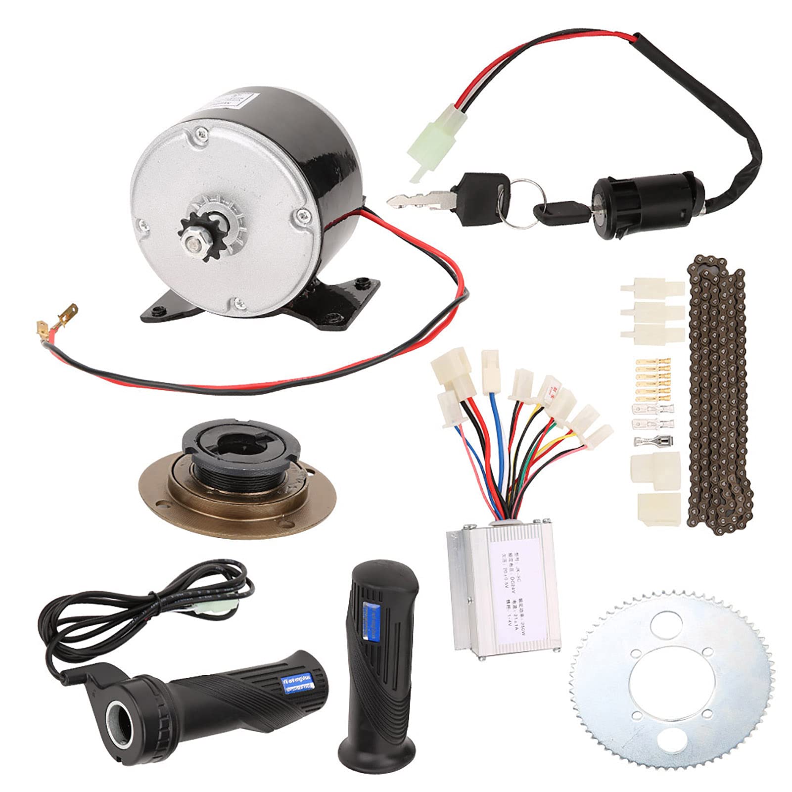 Akozon High Speed Conversion Kit, Eminent 250W 24V Brush Motor Set for 9pcs/Set Conversion Accessory Set, & Cycle Upgrade Tools