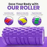 A5 Fitness Purple Foam Roller with 3 Resistance Bands - Lightweight Muscle view 5