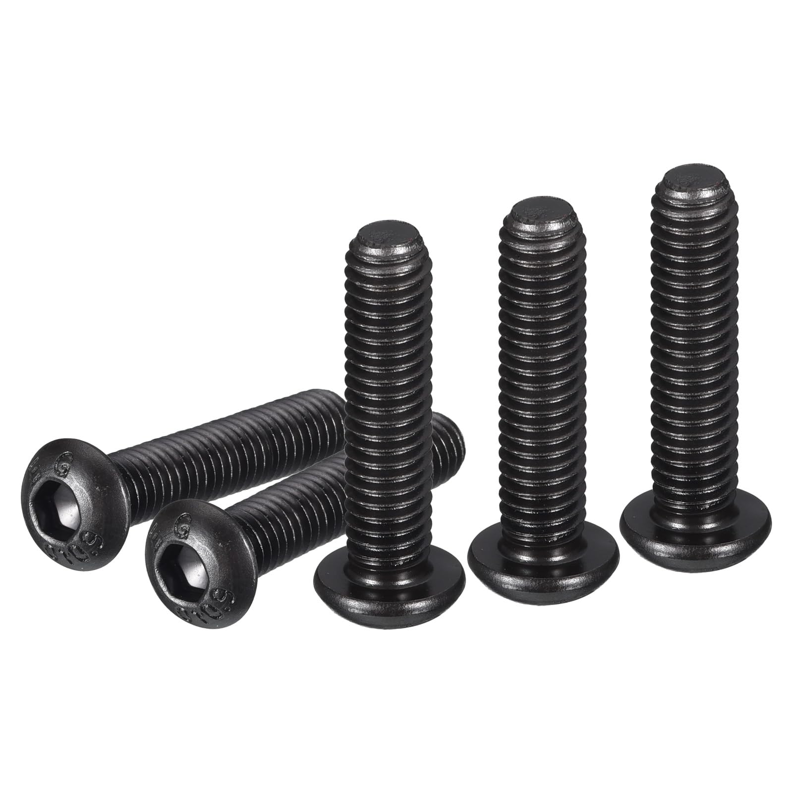 DTGN M6-1x25mm Button Head Socket Cap Screws - 25Pack - Good for Machine - Carbon Steel Black Oxide - Hex Drive Full Thread Fasteners — image 1