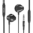 PHILIPS Wired Earbuds with Microphone - Ergonomic Comfort-Fit in Ear Headphones with Mic for Cell Phones, Earphones with Micr