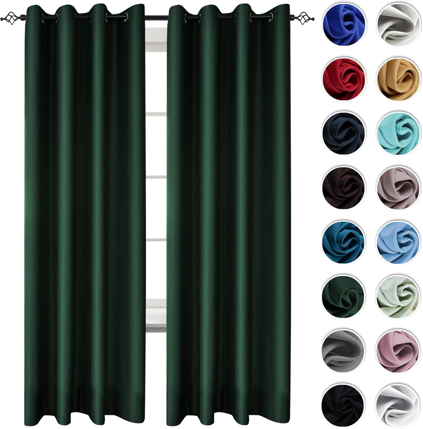 Best emerald living room curtains
