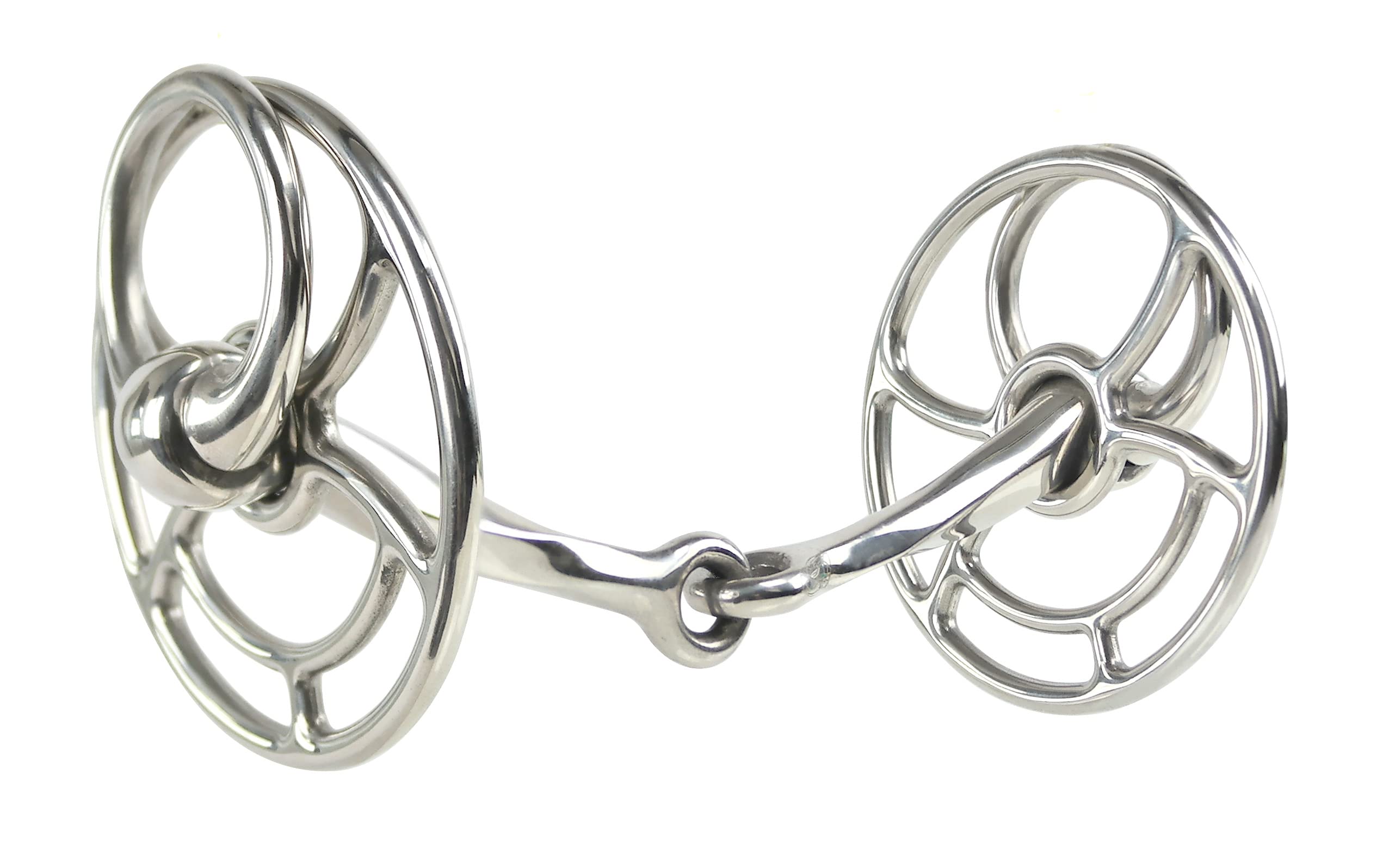 John Whitaker Universal Snaffle Bit with Twisted Bar mouth, Silver, 5"