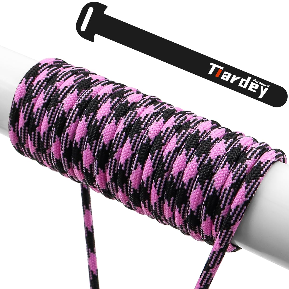 Tiardey PRN-080 Paracord 4mm 100ft (31m) 9 Core Strand,Tear-resistant,Nylon Cord,Mil Spec Type III Paracord,Holds up to 250kg for Outdoor Survival Camping