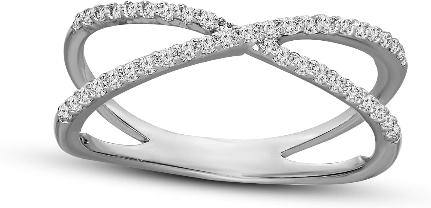 Anillo de diamante 100 real de lujo de diamantes X de 1/4 quilates de diamantes cultivados en