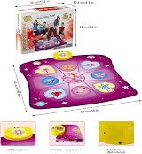 Rodzon Dance Mat Toys for Girls with LED Lights 3 Modes Adjustable Volume view 6