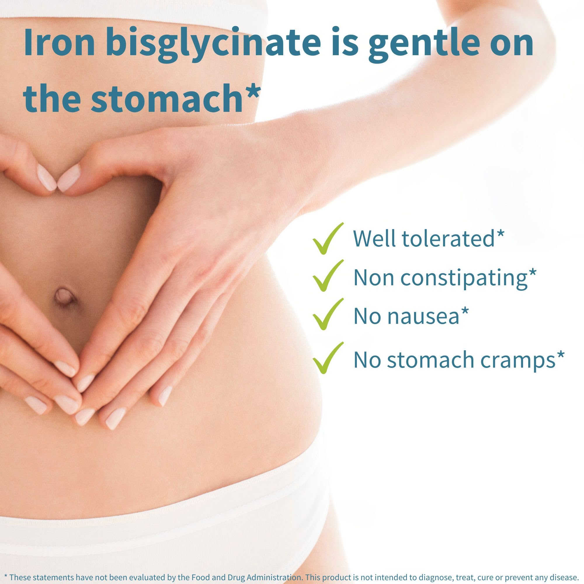 Igennus High Absorption Chelated Iron Bisglycinate 20mg, Vitamin C, 6 Month Supply, Gentle Formula, Clean Label & Targeted Release Ferrous Bisglycinate for Women and Men, One Daily, Vegan, 180 Tablets