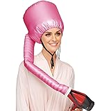 Safety Portable Hair Dryer Bonnet Attachment for Hair Styling - Deep Pink