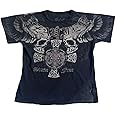 Grunge Graphic Tees for Women Y2k Vintage Gothic T Shirt Teen Girls Aesthetic Emo Baggy Tops 2000s Alternative Clothes
