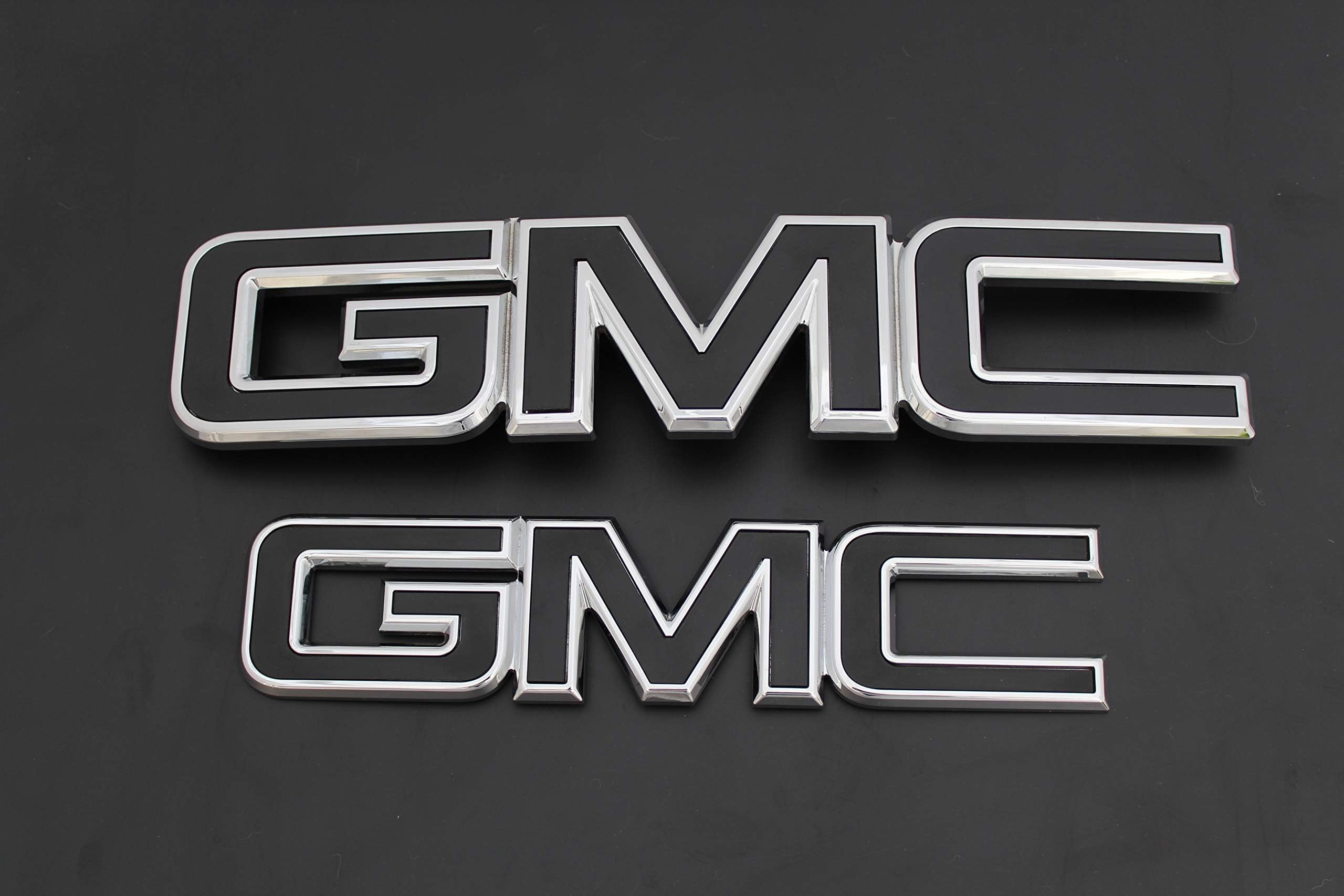 14-18 GMC Sierra Emblem Overlay Decal BLACK Front