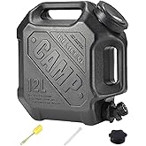 ASIEIT 3.2 Gallon Water Jug with Spigot, Portable Water Tank BPA Free, Leak-Proof Water Containers for Camping Water Storage Containers for Emergency Outdoor Hiking Picnic, Green/Black/Yellow
