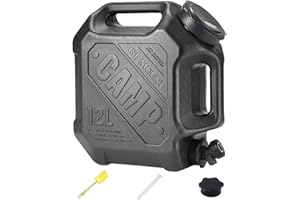 ASIEIT 3.2 Gallon Water Jug with Spigot, Portable Water Tank BPA Free, Leak-Proof Water Containers for Camping Water Storage Containers for Emergency Outdoor Hiking Picnic, Green/Black/Yellow