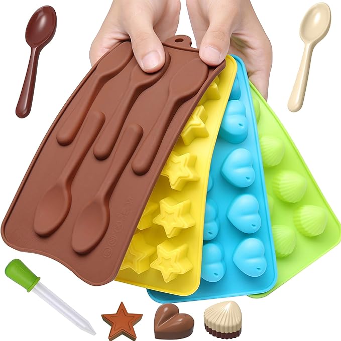 Chocolate Candy Mold Silicone Trays + Recipes eBook