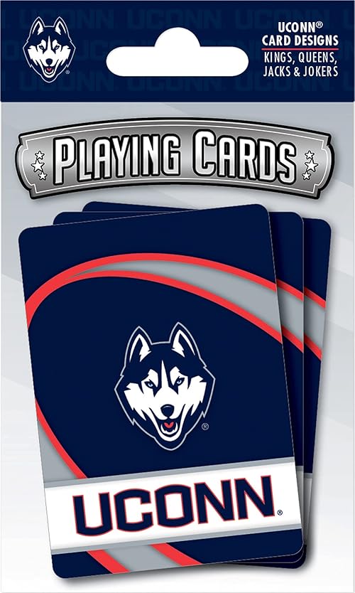 MasterPieces NCAA Connecticut Huskies Playing Cards, 2.5" x 3.5"