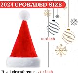 Ambandier Kids Santa Hat Soft Plush Velvet Christmas Xmas Holiday Party Hat view 6