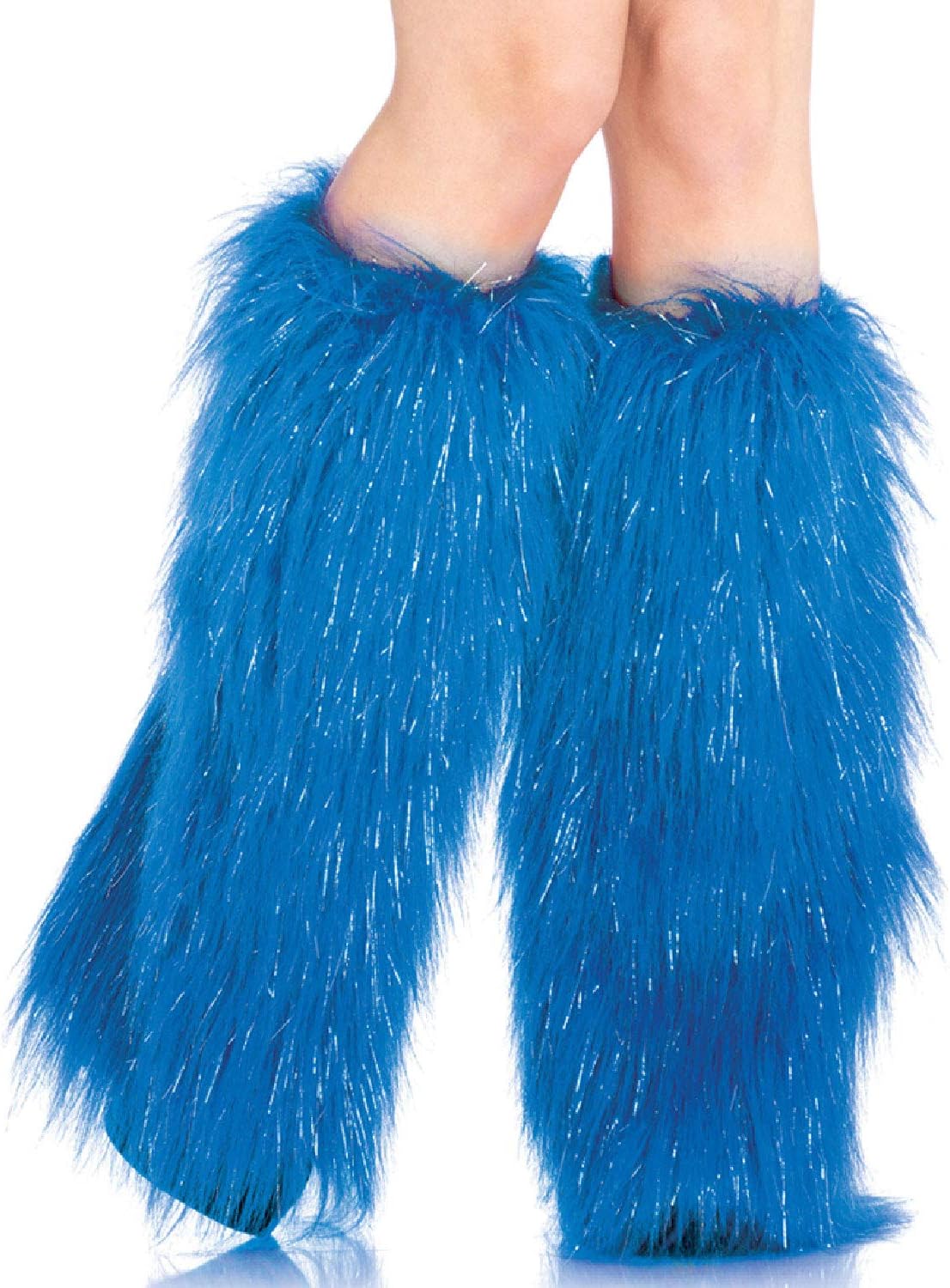  Leg Avenue Faux Fur Lorax Legwarmers for Women, White/Silver, One Size: Leg Avenue: Clothing
