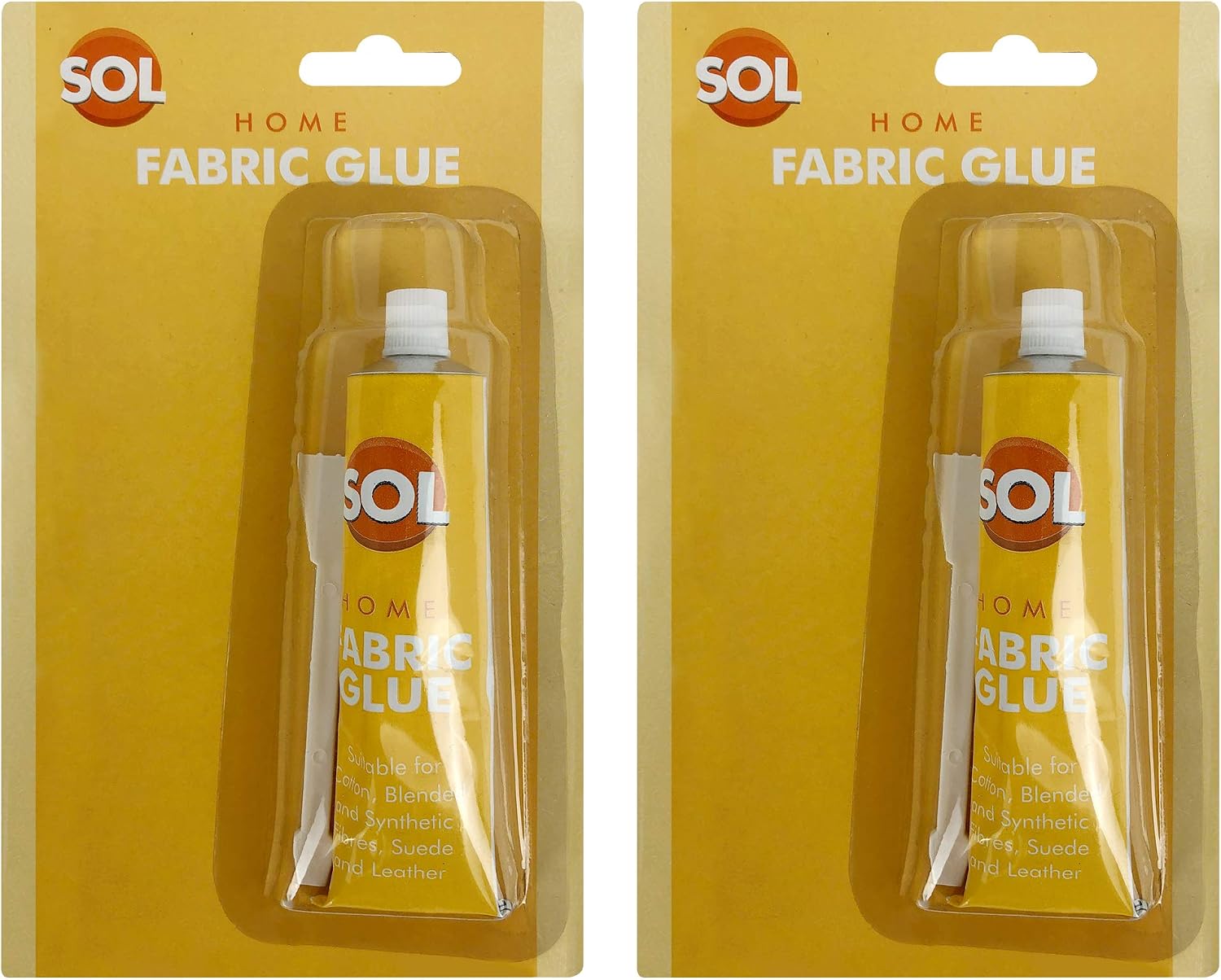SOL 2pk x 50ml Fabric Glue Strong with Spreader & Tape Measure, Scout Badge Adhesive for Crafts Upholstery, Material, Textile - Image 3