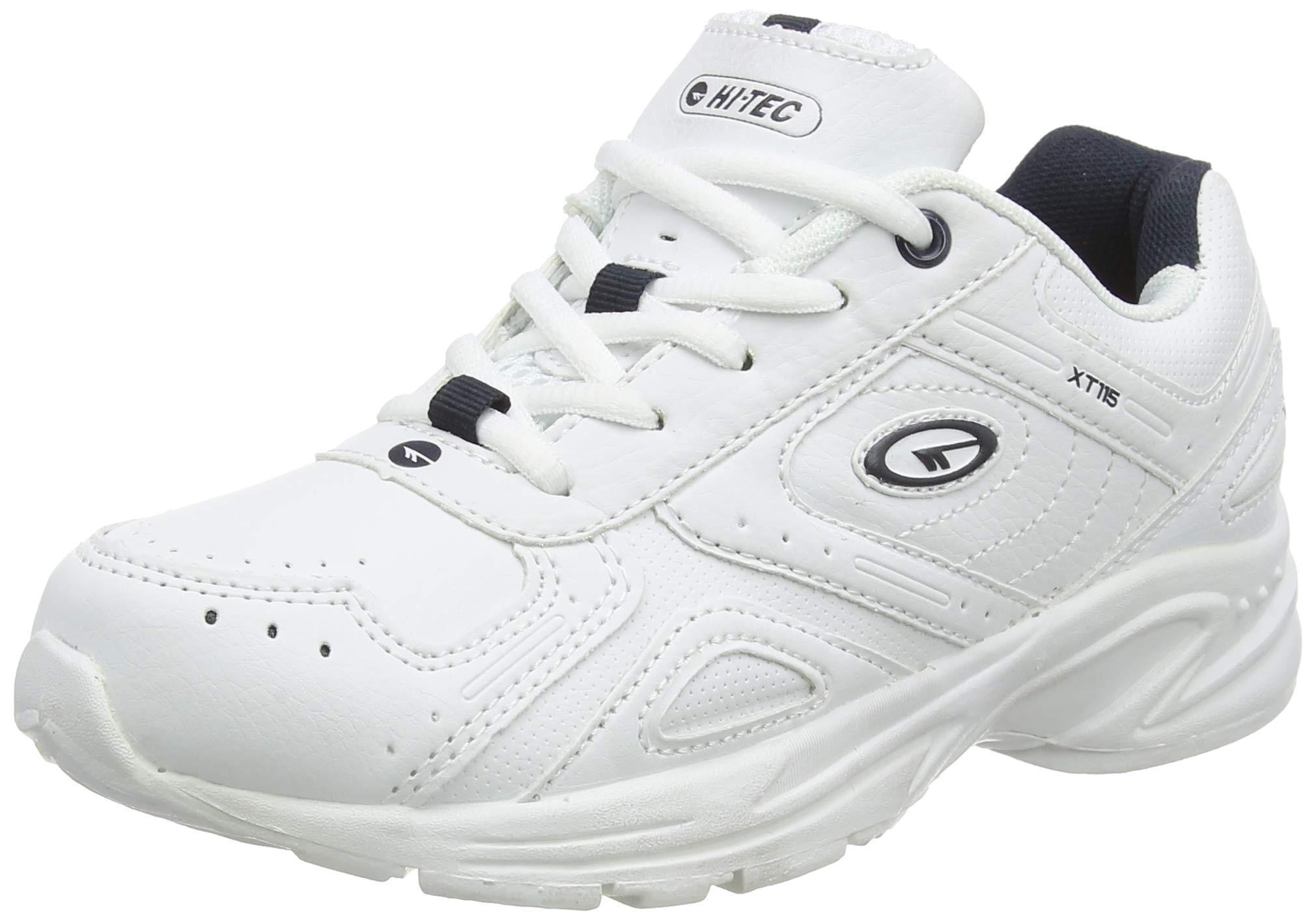 Hi-Tec Unisex XT115 Junior Fitness Shoes - White (White/Navy 011), 4 UK (37 EU)