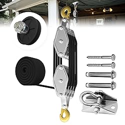 YATOINTO Rope Hoist Pulley System, 4400LB Block and