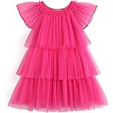Arshiner Girls Tulle Dress Toddler Layered Tutu Dresses Rainbow Sequin Summer Party Birthday Wedding Cake Dress Photo Shoot