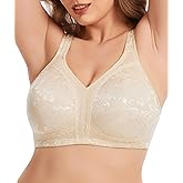 UPGAMR Women's Full Coverage Minimizer Bra Everyday Comfort Wirefree Plus Size Non Padded Large Busts
