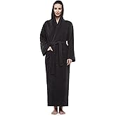 Arus Women's Hooded Classic Bathrobe Turkish Cotton Robe with Full Length Options