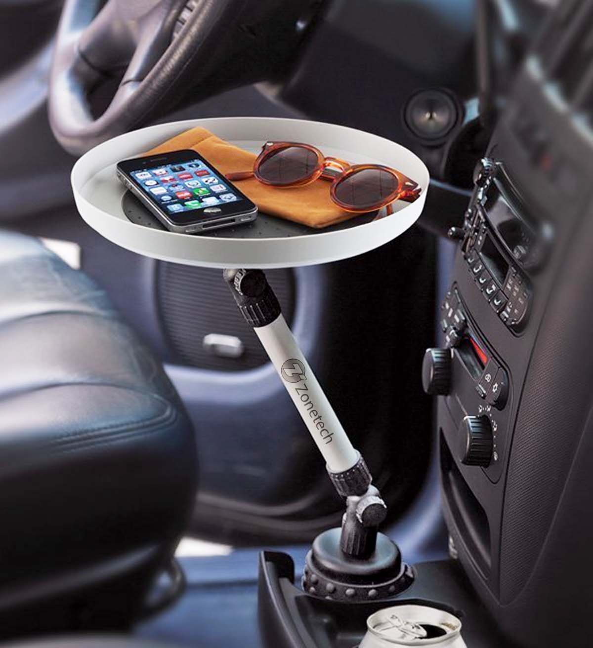 Zone Tech Car Vehicle Swivel Round Table Cup Holder Tray Zone Tech Car Vehicle Swivel Round Table Cup Holder Tray