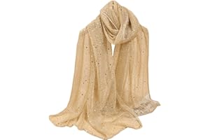 Floerns Women's Sequin Bandana Square Scarf Silk Scarves Mesh Shawl and Wrap for Evening Dresses