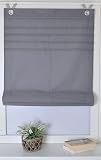 Produktbild von Raffrollo Kessy Bessy Grau - Ösenrollo Für Balkontür 80x210cm