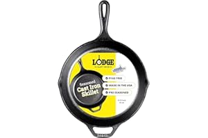 Lodge Cast Iron Skillet, Pre-Seasoned and Ready for Stove Top or Oven Use, 10.25", Black