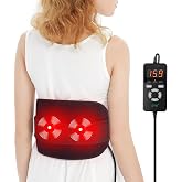 UTK Massage Far Infrared Heating Pad for Back Pain Relief | Corded hot to 159&deg;F with 20 natural jade &amp; 3 vibration modes, Fits 35-55" waists, 16 timers auto-Off, gifts for women men