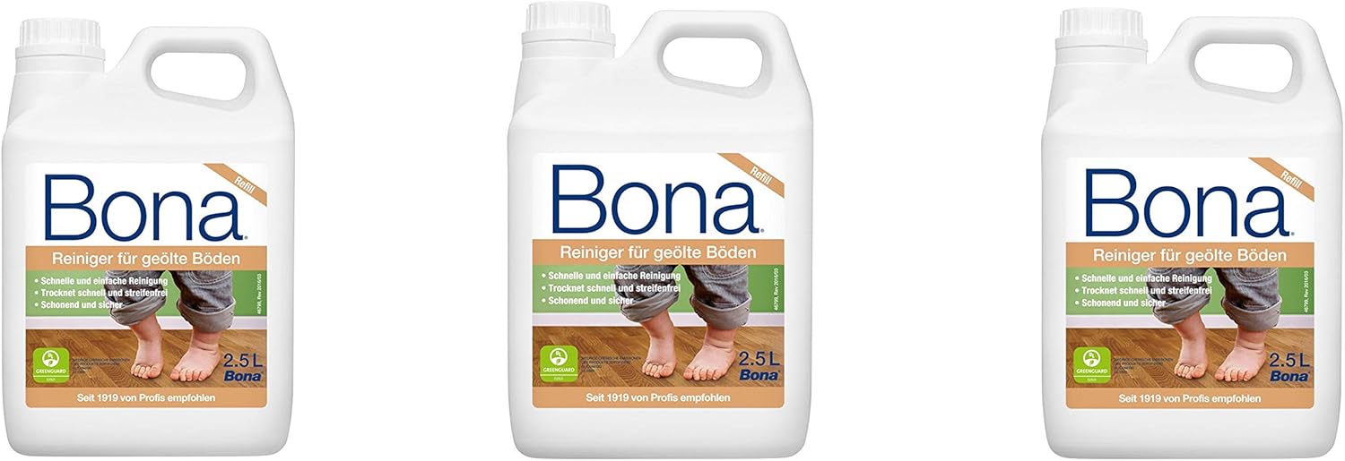 Bona 3 -er Set WM700115025 Parkettreiniger für geölte Böden