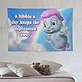 QGHOT Bibble Meme Tapestry, Funny Bibble's Beliefs Tapestries, Wall Hanging, Funny College Hostel For Bedroom Living Room Dorm Decor 60x40 in