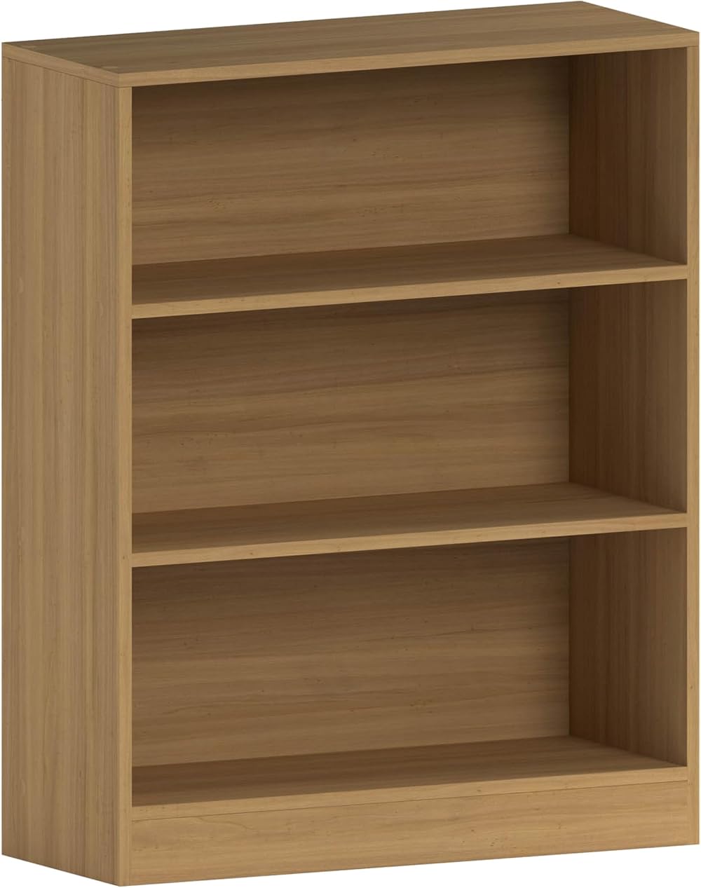 Vida Designs Cambridge 3 Tier Low Bookcase Oak Wood Shelving Unit