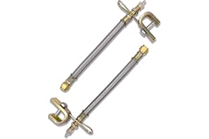 CKAuto 2 pcs 7"/ 180 mm Metal Valve Stem Extenders, Universal Valve Stem Extensions, Silver