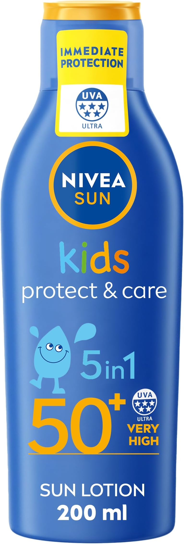 NIVEA Sun Kids Protect Care SPF 50+ Lotion 200ml Moisturising Sun Cream For