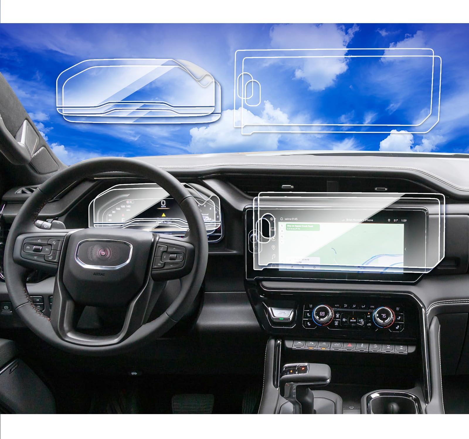 GMC Sierra 1500/2500/3500HD 13.4" Screen Protector