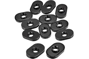uxcell Centered Hole Sliding T-Nuts, 25Pcs 1/4"-20 Carbon Steel Zinc-Plating Nuts for T Track Extrusions