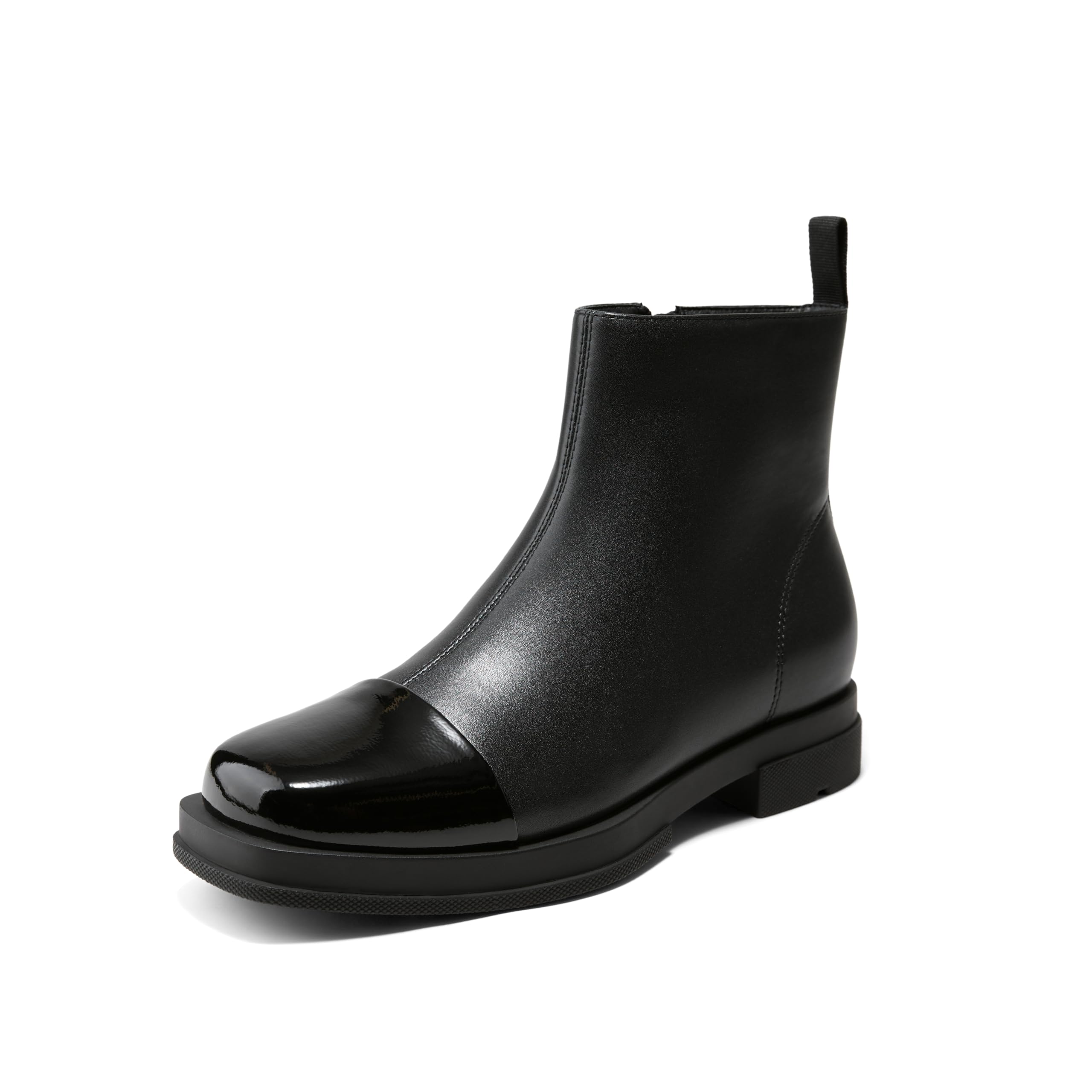 Photo 1 of Arromic Women's Ankle Boots Square Toe Low Heel Booties Leather Zipper Dress Short Shoes for Women Size 9
