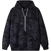 GMOYD Mens Tie Dye Hoodies Embossed Pullover Hoodie Vintage Graphic Hooded Sweatshirt Streetwear