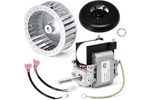 Criditpid 318984-753 HC21ZE117 Draft Inducer Motor with LA11AA005 Blower Wheel Kit for Carrier Furnace, HC21ZE114A 318984753 Furnace Draft Inducer Motor for Carrier, Bryant, Payne and Jakel.