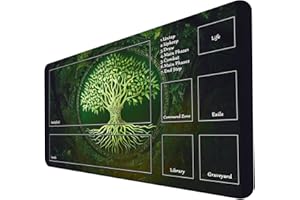 STORKY MTG Game Playmat, TCG Play Mat for MTG TCG 24 x 14 inches Trading Card Inked Game Playmats with Storage Bag Smooth Rubber Surface Battle Game