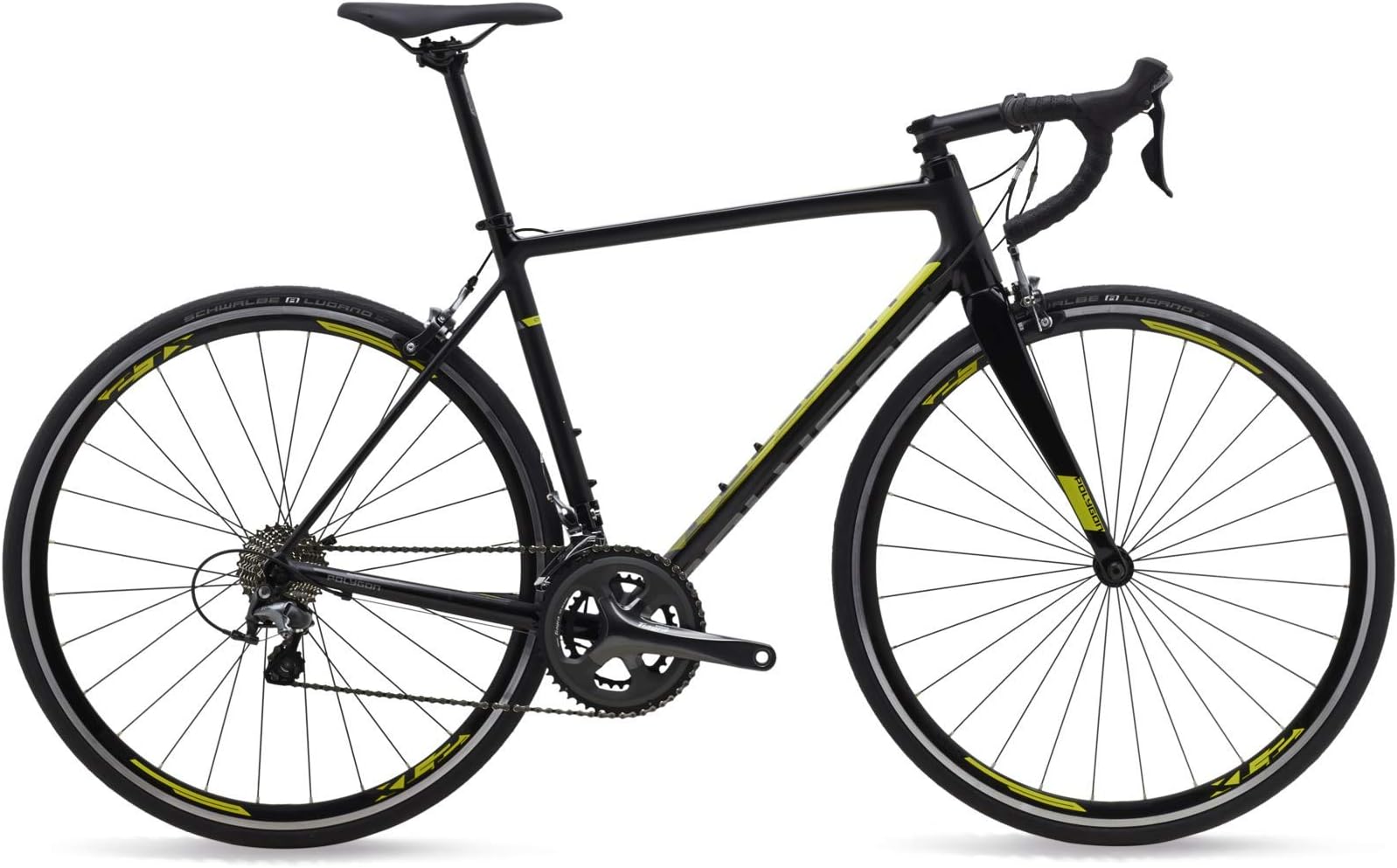 Polygon Strattos S4 Shimano Tiagra Road Bike, Black/Yellow, Model Year 2019