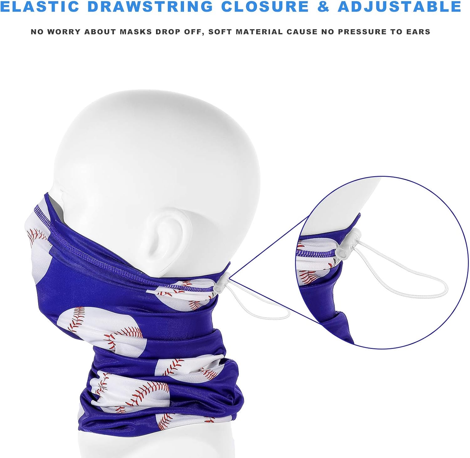 Kids Gator Mask Baseball Boys Gift Face Gaiter Bandanas 4-12 Years Old Youth Gaitor UV Sun Protection Outdoor Sport Themed Fishing Masks (Baseball): Clothing