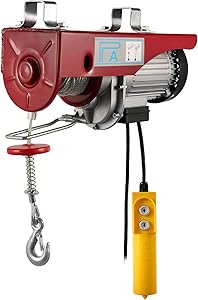 Happybuy 2000 LBS Lift Electric Hoist, 110V Electric Hoist, Remote Control Electric Winch Overhead Crane Lift Electric Wire Hoist for Factories, Warehouses