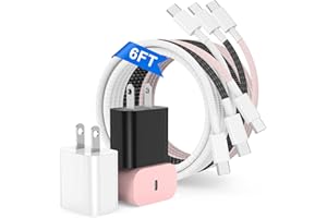 FASHIA 3Pack iPhone 15 Fast Charger 6ft,iPhone 15 Charger Fast Charging with USB C to C Charger Cable,A-pple Chargers for iPhone 15 Plus/15 Pro/15 Pro Max/iPad Pro 11/12.9 in,iPad Air 5th/4th,iPad,iPad Mini