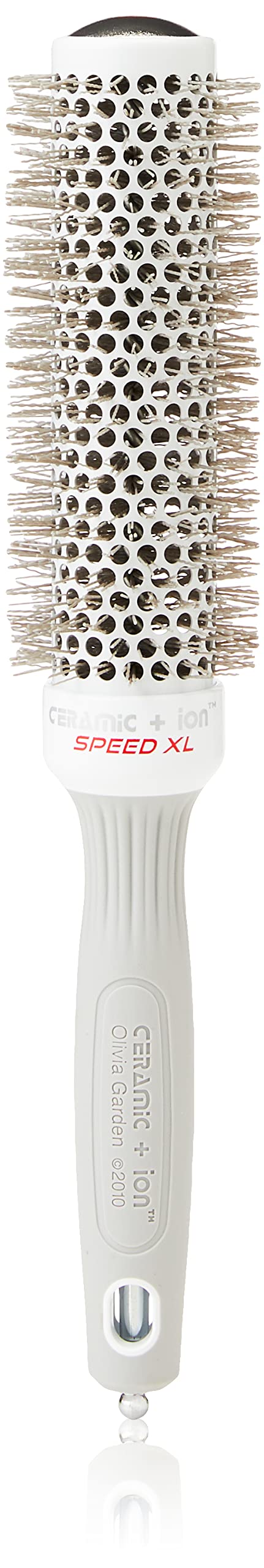 Olivia Garden Ceramic + Ion™ Speed XL 35 mm - Hair Brush with Extra-Long Barrel for a Faster Hair Drying & Styling, BR-CI1PC-TSP36