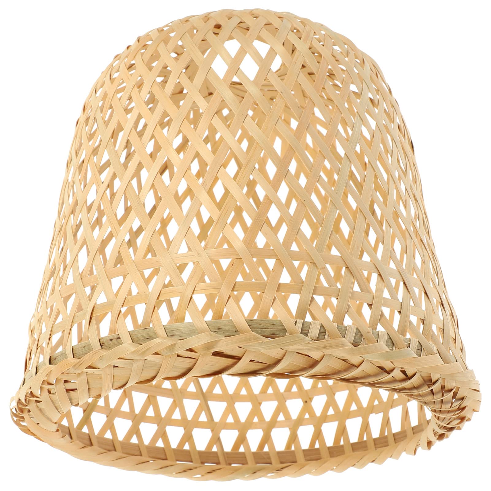 BESPORTBLE Indoor Wall Lights Rattan Ceiling Lampshade: Rattan Strap Pendant Light Shade Rustic Lamp Cover or Living Room Bedroom Store Decor, Type C Decorative Light Bulb