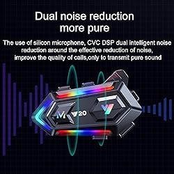 FEYA Motorcycle Helmet Speakers with 16-Types RGB
