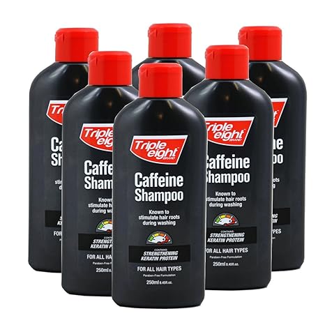 Triple Eight Caffeine Shampoo For All Hair Types 250ml 6 Pack